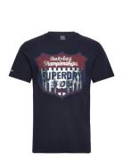 Superdry Gasoline Workwear Tee Marinblå