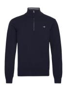 GANT Superfine Lambswool Half Zip Marinblå