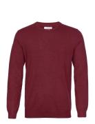 Lindbergh Ecovero L/S O-Neck Knit Burgundy