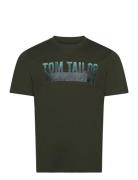 Tom Tailor Photo Print T-Shirt Khaki Green