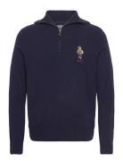 Polo Ralph Lauren Polo Bear Wool Quarter-Zip Sweater Marinblå