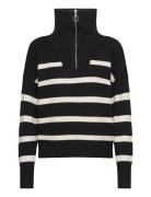 Vero Moda Vmsaba Stripe Ls Highneck Blouse Ga Noos Svart