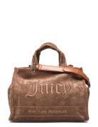 Juicy Couture Iris Lasered Velvet Medium Shopper Brun