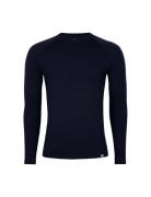 Danish Endurance Men's Merino Long Sleeved Shirt Marinblå