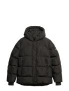 Superdry Hooded 5 Baffle Sports Puffer Svart