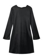 LMTD Nlfsatin Ls Bow Dress Svart