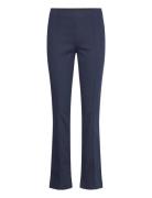 Monki Regular Waist Press Crease Trousers Marinblå