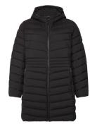 Lauren Women Chevron-Quilted Hooded Jacket Svart