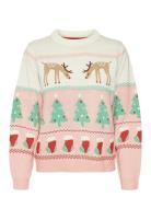 Vero Moda Vmchristmasstuff Ls O-Nck Pull. Box Xmas Rosa