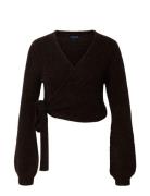 Lexington Clothing Cecilia Alpaca Blend Wrap Sweater Brun