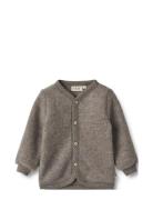 Wheat Wool Fleece Cardigan Kari Brun