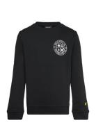 Lyle & Scott Football Logo Crew Neck Sweatshirt Svart