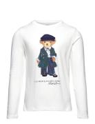 Ralph Lauren Kids Polo Bear Cotton Jersey Long-Sleeve Tee Vit