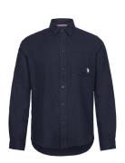 U.S. Polo Assn. Kim Reg Flannel Uspa M Shirt Marinblå