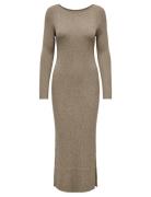 ONLY Onlkatia Ls Maxi Boatn Dress Cc Knt Beige