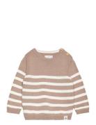 Mango Buttons Detail Knit Sweater Beige