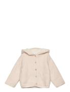 Mango Cardigan With Stitched Sheepskin Lining Beige