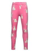 Lindex Leggings Velour Aop Rabbits Rosa