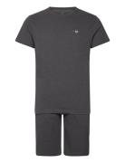 GANT Pajama Set T-Shirt And Shorts Grå