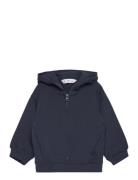 Mango Hoodie Cotton Sweatshirt Marinblå