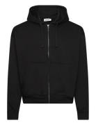 Weekday Boxy Midweight Zip Hoodie Svart