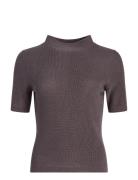 Ivo Nikkolo Viscose-Blend Knit Top, Kibri Brun