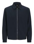 Jack & J S Jprblarick Zip Shirt Styd Aw24 Marinblå