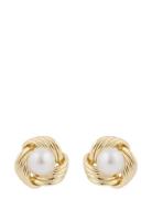 SNÖ Of Sweden Soap Pearl Knot Ear G/White - Guld