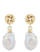 SNÖ Of Sweden Soap Pearl Short Ear G/White - Guld