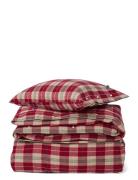 Lexington Home Checked Cotton Flannel Bed Set Röd