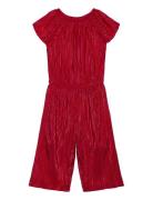 Lindex Jumpsuit S S Plisse Foil Sprin Röd