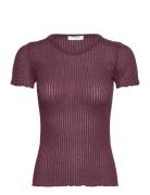 Rosemunde Rwbelize Ss O-Neck T-Shirt Burgundy