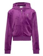 Juicy Couture Diamante Zip Through Hoodie Lila