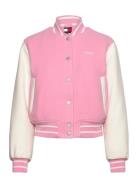 Tommy Jeans Tjw Wool Varsity Jacket Ext Rosa