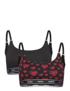 HUGO Twin Bralette Design Svart