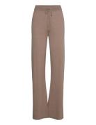 Davida Cashmere Fine Knit Flared Pants Beige