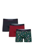 Lindbergh X-Mas Cotton Boxers 3-Packs Marinblå