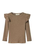 Lil'Atelier Nmfsophia Sni Ls Slim Top Lil Brun