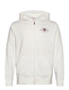 GANT Graphic Fullzip Hoodie Vit