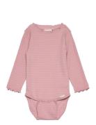 Minymo Body Ls Y/D Rib Rosa