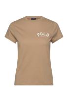 Polo Ralph Lauren Logo Cotton Jersey Crewneck Tee Khaki Green