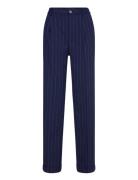 Lauren Ralph Lauren Pinstripe Wool-Blend Twill Pant Marinblå