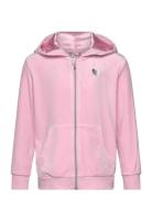 Lindex Hoodjacket Velour Solid Rosa