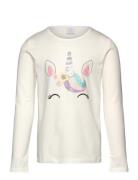 Lindex Top L S Unicorn Face Vit