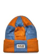 Color Kids Hat - Check Pattern Orange