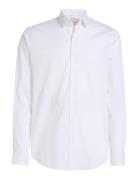 Calvin Klein Poplin Contrast Print Slim Shirt Vit