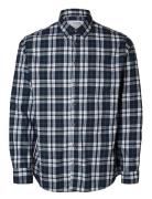 Selected Homme Slhslim-Dan Flannel Shirt Ls O Marinblå
