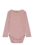 Huttelihut Body Ls Rib Rosa