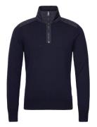 Belstaff Kilmington Quarter Zip Jumper Dark Ink Marinblå