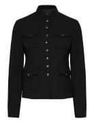 Mango Jacket Pockets With Button Detail Svart